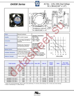 OA938AP-22-1WB datasheet  